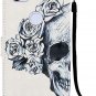 StarCity Google Pixel 3a XL Case, [Kickstand Feature] 3D Folio Skull Flower