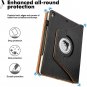 ZoneFoker New iPad 7th Generation Tablet Leather Case 10.2, #1 Black/Brown