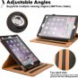 ZoneFoker New iPad 7th Generation Tablet Leather Case 10.2, #1 Black/Brown