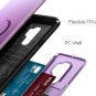 Slim Armor Case for Samsung Galaxy S9 Plus Wallet SlideCard Military Purple