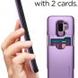 Slim Armor Case for Samsung Galaxy S9 Plus Wallet SlideCard Military Purple