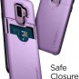 Slim Armor Case for Samsung Galaxy S9 Plus Wallet SlideCard Military Purple