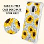 Galaxy S9 Plus Case Luxury Floral Glitter Fashion Bling Flowing Liquid Sunflower
