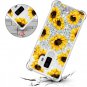 Galaxy S9 Plus Case Luxury Floral Glitter Fashion Bling Flowing Liquid Sunflower