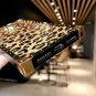 Case for Galaxy S10 Plus Elegant Premium Leather Shock Absorption Gold Leopard