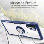Case for Galaxy Note Plus Anti-Fingerprints Clear Cover Rotation Ring Kickstand