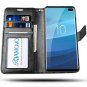 Wallet Case for Galaxy S10 Plus Detachable Flip Case Drop Absorption Strap Black