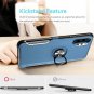 Case for Galaxy Note 10 Plus Stylish Dual Layer Hard PC Back ring Kickstand Blue
