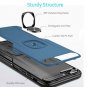 Case for Galaxy Note 10 Plus Stylish Dual Layer Hard PC Back ring Kickstand Blue