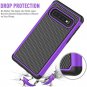 Case for Galaxy S10 Plus Cute Shockproof Rugged Hybrid Anti-Scratch Black/Purple