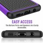 Case for Galaxy S10 Plus Cute Shockproof Rugged Hybrid Anti-Scratch Black/Purple