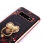 Case for Galaxy S10 Plus Glitter Crystal Heart Floral Slim Bling Clear Rose Gold