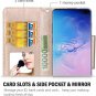 Wallet Case for Galaxy S10 Plus Flip Fold Kickstand Case With Card Holders Black