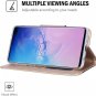 Wallet Case for Galaxy S10 Plus Flip Fold Kickstand Case With Card Holders Black