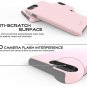 TEAM LUXURY iPhone 7 Plus case/iPhone 8 case, [Clarity Rose Quartz/Gray