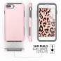 TEAM LUXURY iPhone 7 Plus case/iPhone 8 case, [Clarity Rose Quartz/Gray