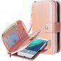 Google Pixel Wallet Case PU Leather Flip Folio Purse Zipper Card Slots Women