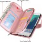 Google Pixel Wallet Case PU Leather Flip Folio Purse Zipper Card Slots Women