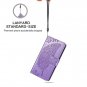 Cmeka Emboss 3D Butterfly Flower Wallet Case for Samsung Galaxy S9 L-Lavender