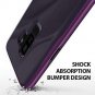 Wave Compatible with Galaxy S9 Plus Case Dual Layer Heavy Duty Metallic Purple