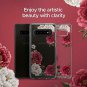 for Samsung Galaxy S10 Case Red Floral Designed for Women Girls Cute Shockproof