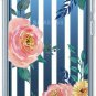 Samsung Galaxy S10 Case Clear Silicone TPU Pink Stripe Floral Flower Women Girly
