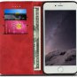 iPhone 8 /7Plus Genuine Leather Red Book Wallet Case Magnetic Closure Stand Flip