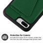 iPhone 7/8 Plus Wallet Case Shockproof Leather Handbag Card Holder Dark Green