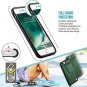 iPhone 7/8 Plus Wallet Case Shockproof Leather Handbag Card Holder Dark Green
