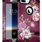 iPhone 8/7 Plus Case Heavy Duty Shockproof Floral Design Bumper Portective Corne