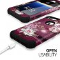 iPhone 8/7 Plus Case Heavy Duty Shockproof Floral Design Bumper Portective Corne