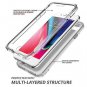 iPhone 8/7 Plus Case Built-in Screen Protector TPU Rubber Shockproof White/Gold