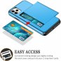 SAMONPOW Wallet Case for iPhone 11 Pro Max Case with Card Holder Dual Layer