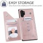Galaxy Note 10 Plus Wallet Case with Card Holder, Alugs Premium PU Rose Gold