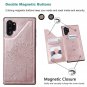 Galaxy Note 10 Plus Wallet Case with Card Holder, Alugs Premium PU Rose Gold