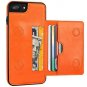 iPhone 7 Plus 8 Wallet Case with Credit Card Holder, Orange