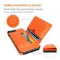 iPhone 7 Plus 8 Wallet Case with Credit Card Holder, Orange