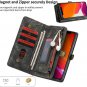 iPhone 11 Pro Max/11 Pro/11 Leather Wallet Case Design Detachable Zipper Purse