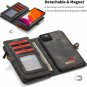 iPhone 11 Pro Max/11 Pro/11 Leather Wallet Case Design Detachable Zipper Purse