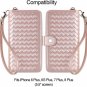 iPhone 8/7 Plus Wallet Case Large Zipper Purse Heavy Duty Rose Gold