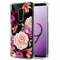 Galaxy S9 Plus Case for Girls Clear Floral Flower Design Shockproof Protective