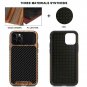 iPhone 11 Pro Max Case Wood Grain Carbon Fiber Protective Cover Design Leather