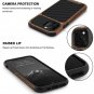 iPhone 11 Pro Max Case Wood Grain Carbon Fiber Protective Cover Design Leather