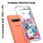 Case for Galaxy S10 Plus Printed Clear Design Transparent Plastic Back Peony New