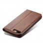 iPhone 7 Plus /8 Plus Wallet Book Case Leather Flip Folio Stand Cover Brown