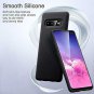Case for Galaxy S10 Plus Liquid Silicone Cover Great Grip Drop Protection Black