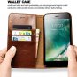 iPhone 7 Plus/8 Plus Wallet Case Premium PU Leather Folio Style Stand Brown