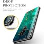 Marble Designed for Samsung Galaxy S9 Plus Case TPU Rubber Gel SiliconGreen/Gold
