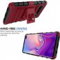 Case for Galaxy S10 Plus Non-Slip Shock Absorption Reinforced Corner Hybrid Red