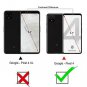 Case for Google Pixel 4 with 2 Pack HD Screen Protector Slim Carbon Fiber TPU
